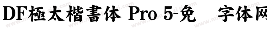 ＤＦ極太楷書体 Pro 5字体转换